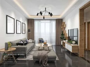 Thiết kế nội thất phòng khách M013 – Nordic style