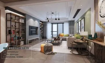 Thiết kế nội thất phòng khách M015 – Nordic style