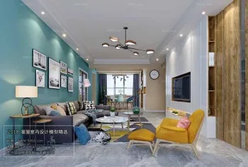 Thiết kế nội thất phòng khách M020 – Nordic style