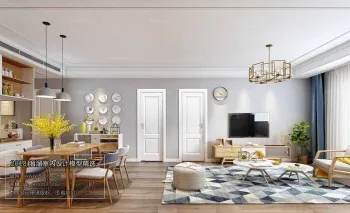 Thiết kế nội thất phòng khách M023 – Nordic style