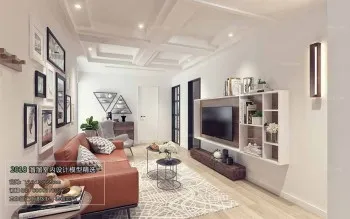 Thiết kế nội thất phòng khách M035 – Nordic style