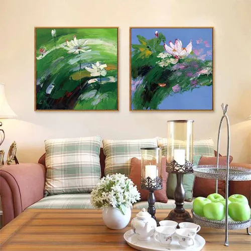 Tìm hiểu về tranh hoa sen và nghệ thuật vẽ hoa sen trên tranh