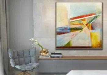 Trang trí phòng ngủ bằng những bức tranh kích thước lớn