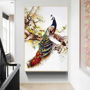 Tranh chim công mang ý nghĩa gì trong phong thủy?