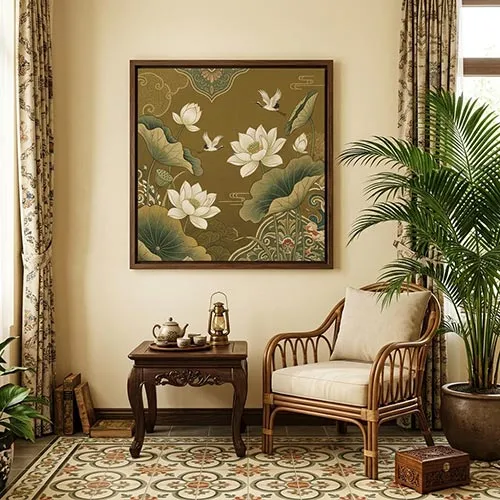 Tranh Treo Tường Phong Cách Indochine: Giao Thoa Nghệ Thuật Đông Tây Và Phong Thủy