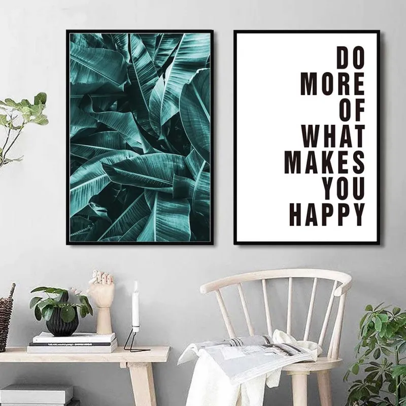 Tranh lá chuối kết hợp chữ