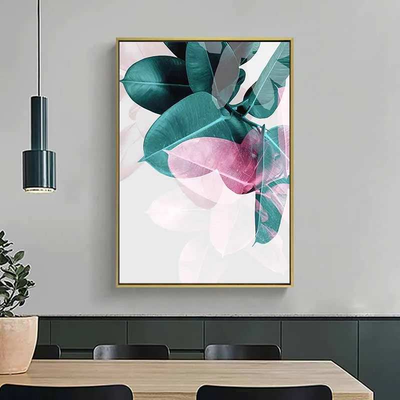 Tranh lá cây nhiệt đới, lá cây đa