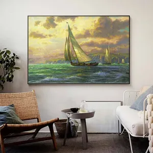 Tranh phong cảnh biển và thuyền buồm