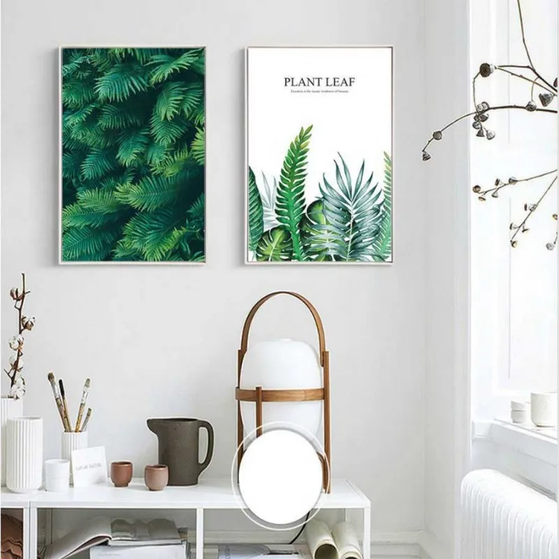 Tranh lá cây nhiệt đới, lá dương xỉ