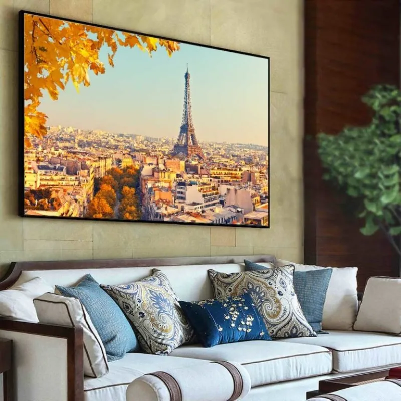 Tranh phong cảnh tháp Eiffel nhìn từ xa
