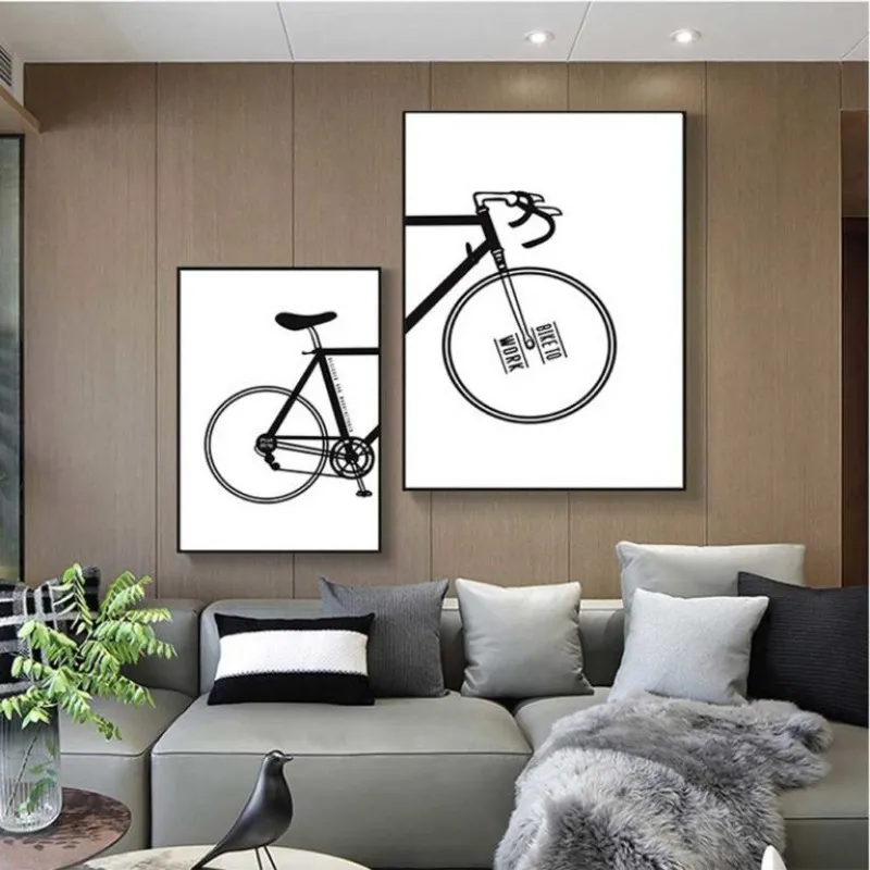 Tranh Scandinavian xe đạp