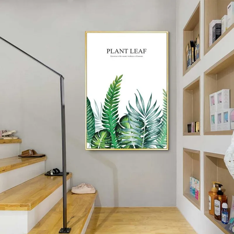 Tranh lá cây nhiệt đới, lá dương xỉ