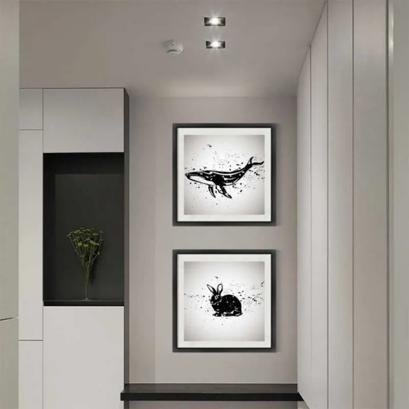 Tranh các loài động vật trắng đen