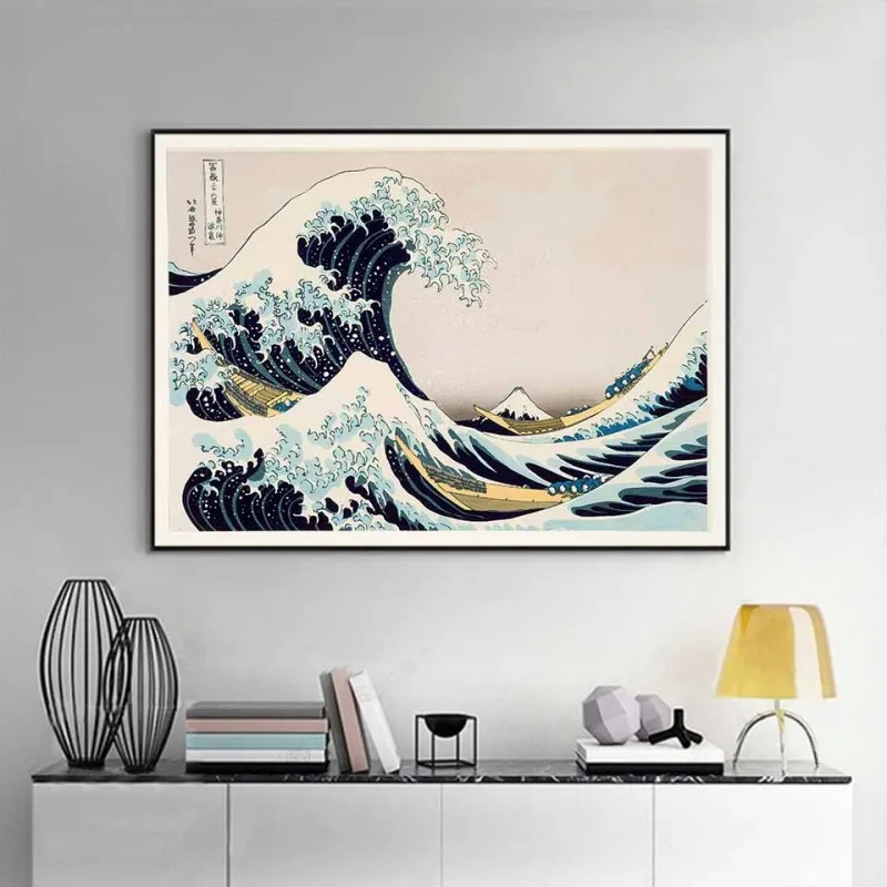 Tranh canvas sóng lừng ngoài khơi Kanagawa