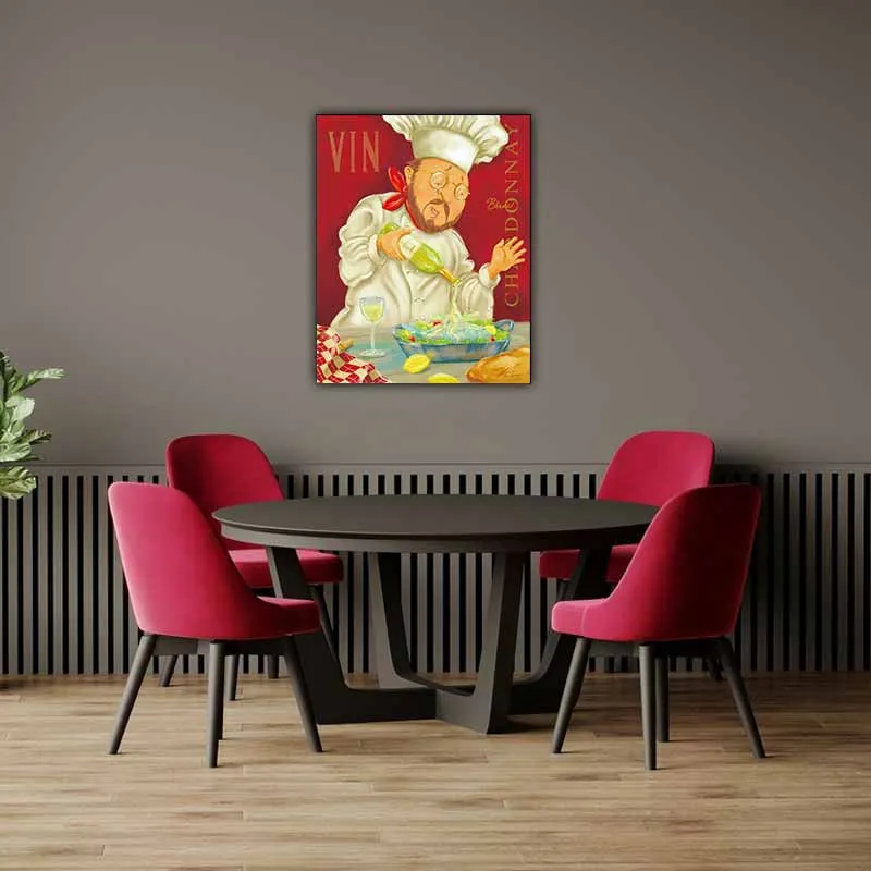 Tranh đầu bếp pha chế rượu - Wine Chef II của họa sĩ Shari Warren