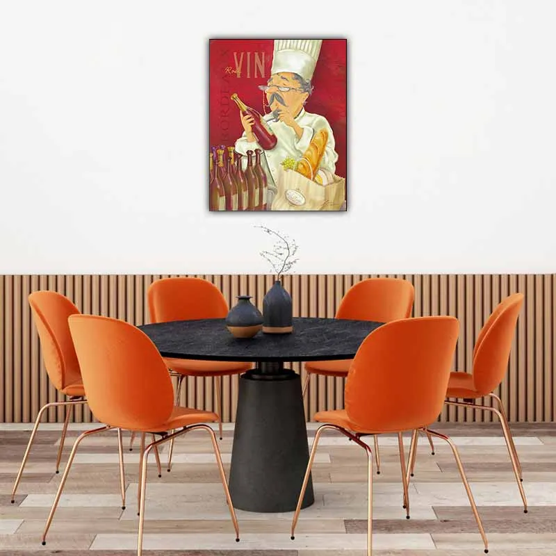 Tranh đầu bếp pha chế rượu - Wine Chef II của họa sĩ Shari Warren