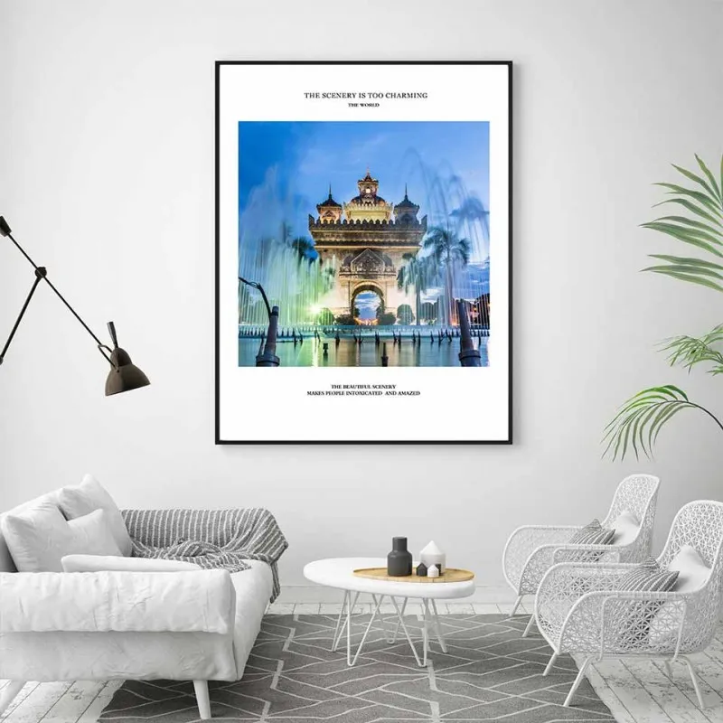 6 tấm tranh canvas đài phun nước của những công trình kiến trúc nổi tiếng trên thế giới