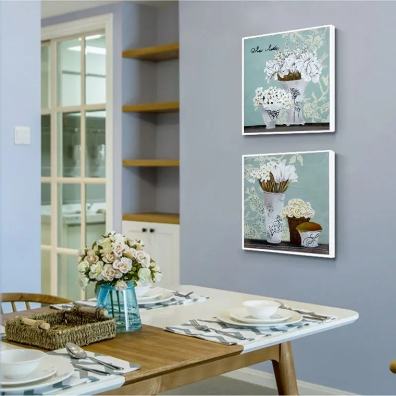 Tranh tĩnh vật hoa màu cúc trắng