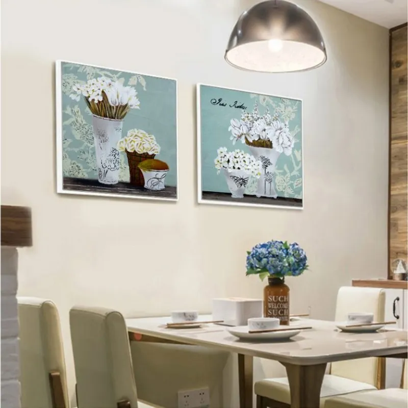 Tranh tĩnh vật hoa màu cúc trắng