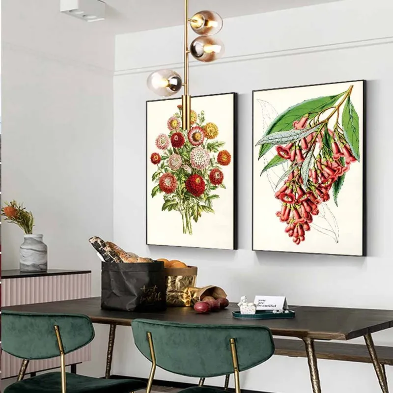 Tranh các loại hoa Cúc, hoa Sơn Trà, hoa Huyền Sâm