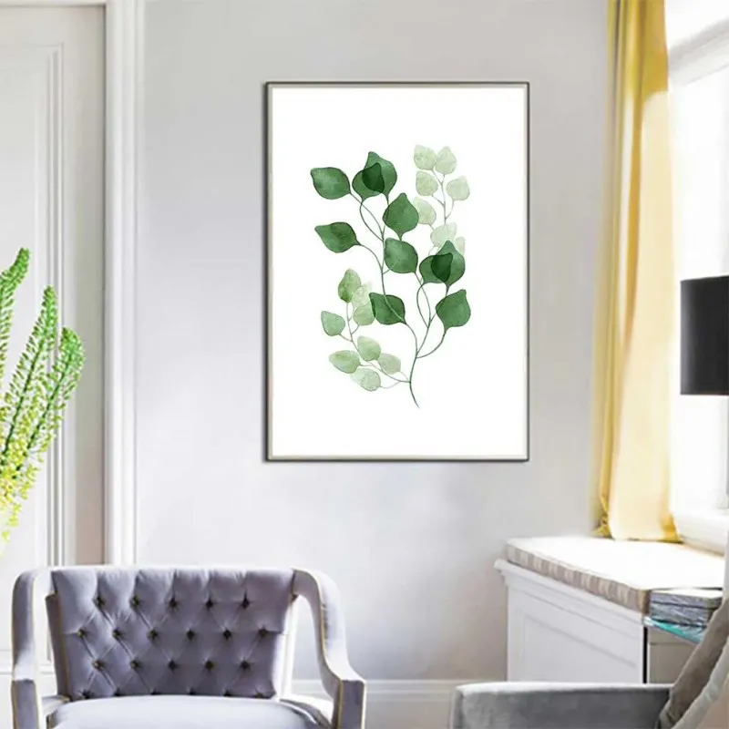 Tranh lá cây dương xỉ nhiệt đới