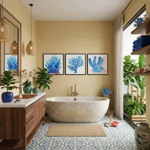 Bộ 3 Tranh Canvas Rạn San Hô Đại Dương Xanh