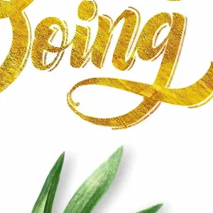 Bộ 3 Tranh Canvas Lá Cây Nhiệt Đới Chữ Tạo Động Lực "Stop Wishing Start Doing"