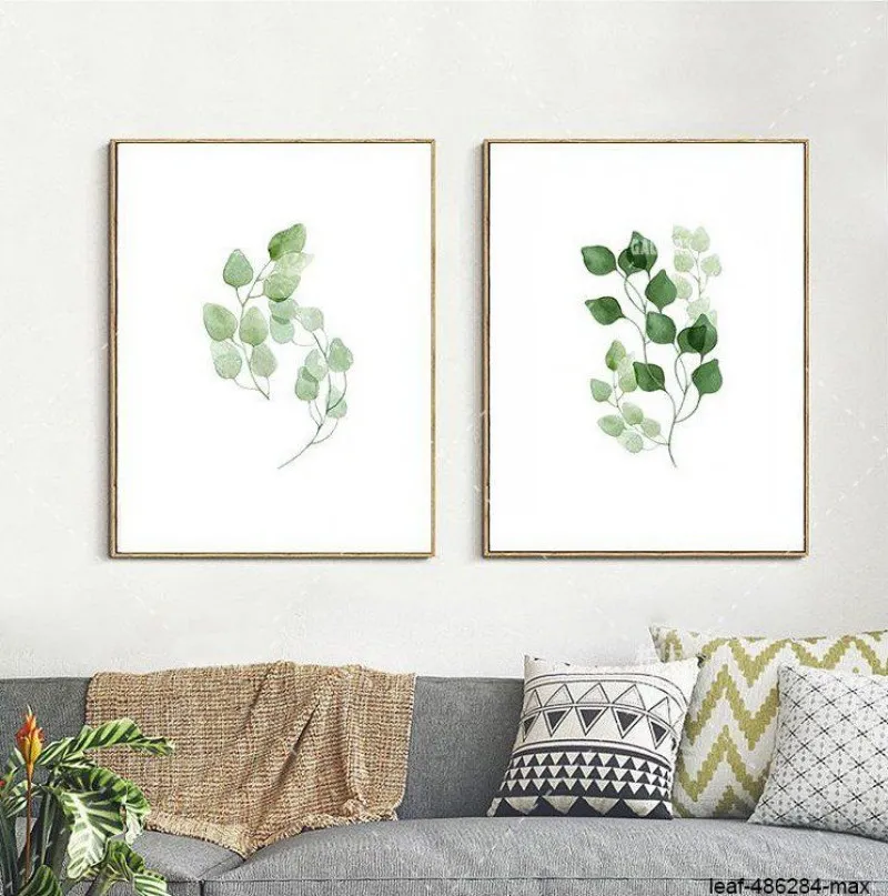 Tranh lá cây dương xỉ nhiệt đới