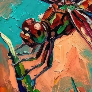 Tranh Canvas Nghệ Thuật: Chuồn Chuồn Đa Sắc