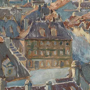 Tranh Canvas Phong Cảnh: "Mùa Thu Prague Từ Trên Cao"