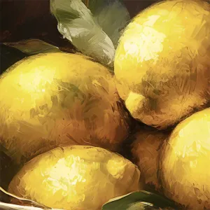Tranh Canvas Tĩnh Vật: Những Trái Chanh Vàng Cổ Điển