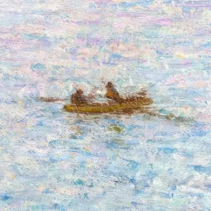 Tranh Canvas Phong Cảnh: Thị Trấn Vétheuil Dưới Nắng Hè - Claude Monet