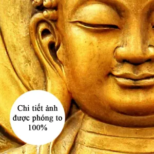 Tranh Canvas Phù Điêu Phật Thích Ca Dưới Gốc Bồ Đề – Sang Trọng & Bình An