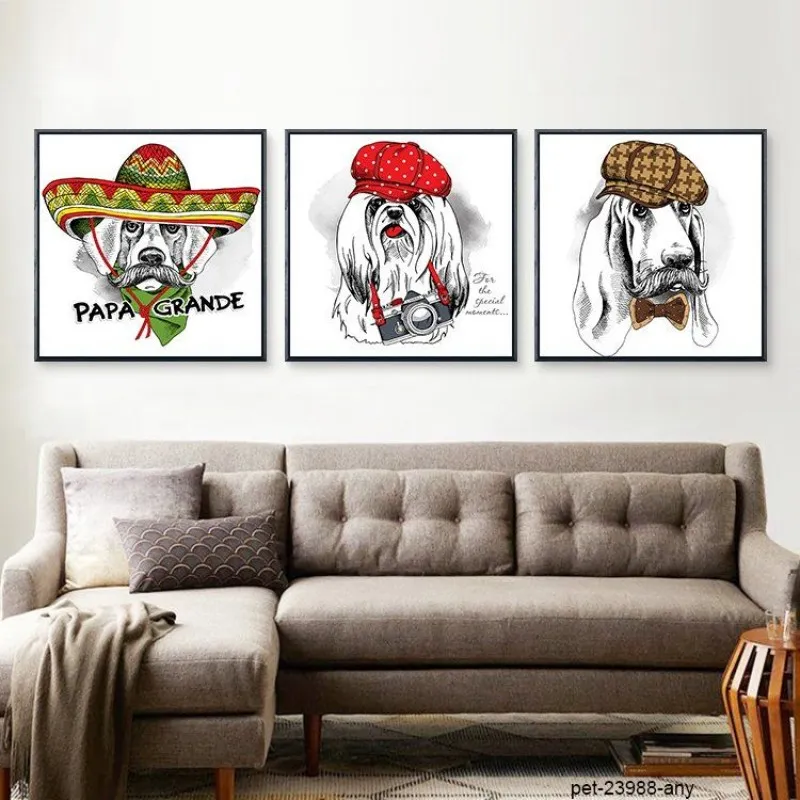 Tranh thời trang nón mũ của thú cưng