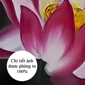 Tranh Canvas Phong Cảnh Làng Quê Việt Nam Và Đầm Sen Bình Yên