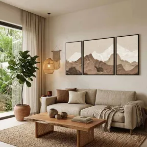 Tranh Canvas: Dãy Núi Trừu Tượng