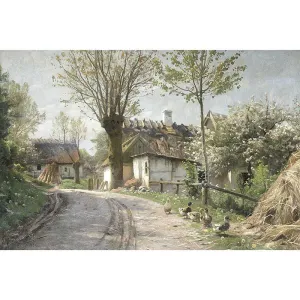 Tranh In Canvas: Phong Cảnh Đồng Quê Mùa Xuân Thanh Bình