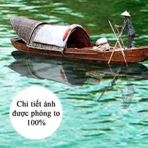 Tranh Sơn Thủy Hữu Tình Phong Thủy – Tranh Treo Tường Chim Hạc, Thác Nước Và Hoa Mẫu Đơn Đẹp