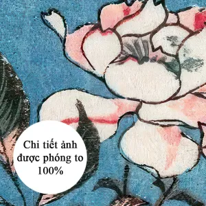Tranh Canvas Hoa Anh Đào (Cherry Blossoms) Cổ Điển - Họa Sĩ Utagawa Hiroshige