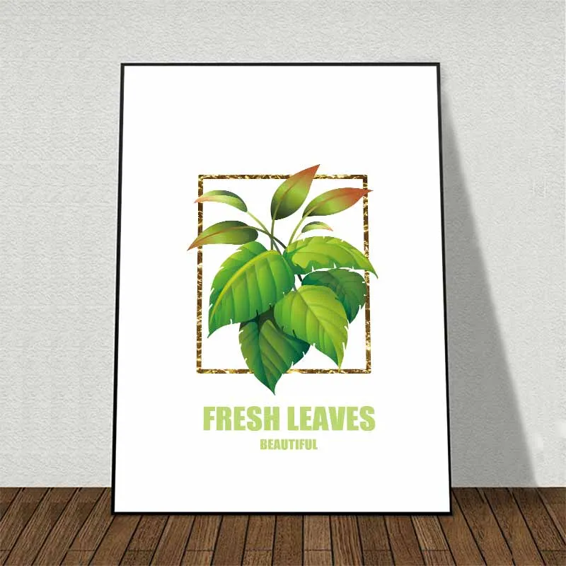 Tranh lá cây Fresh leaves beautyful