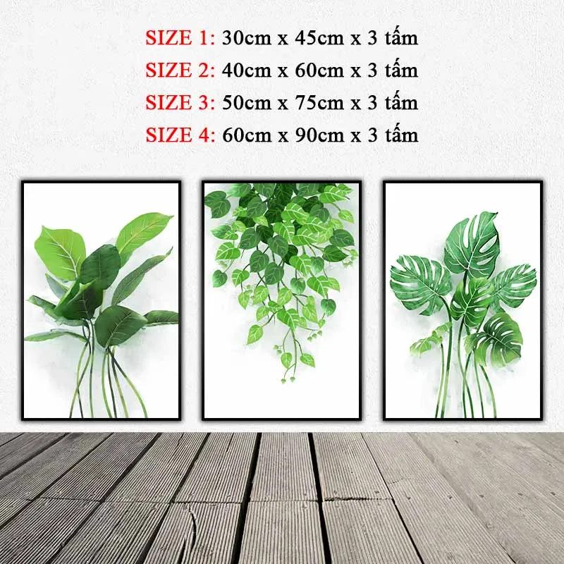 Tranh lá cây nhiệt đới