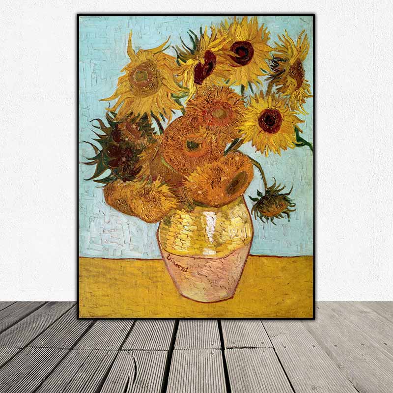 Tranh tĩnh vật bình hoa cúc của họa sĩ van Gogh