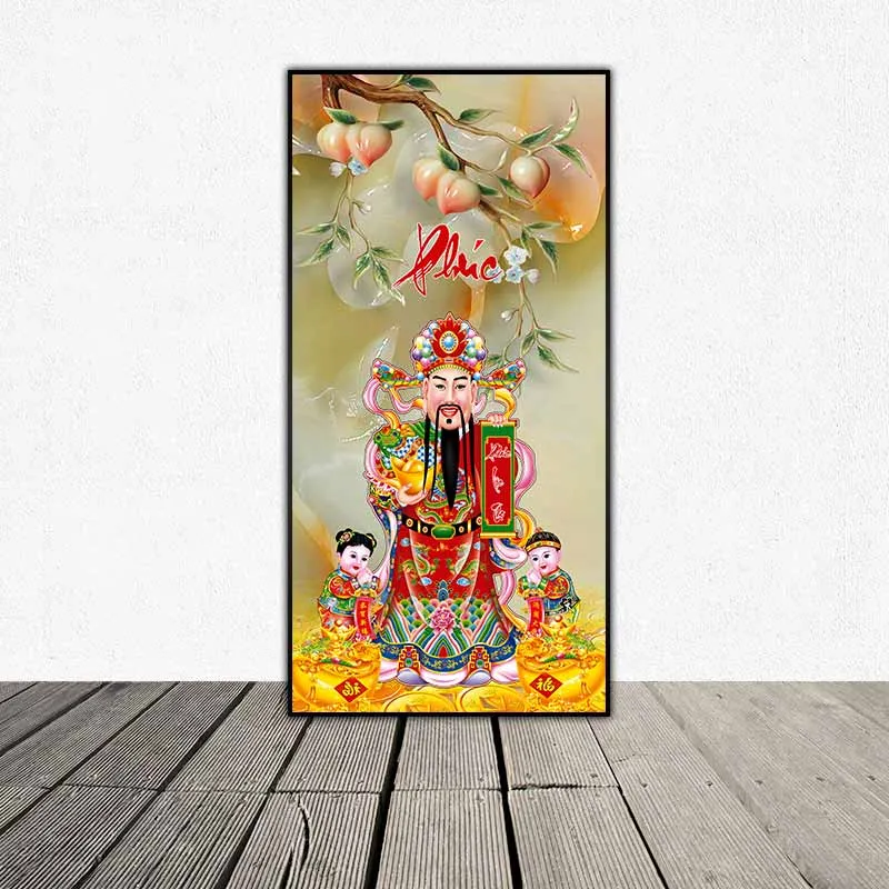 Tranh Tam đa Phúc Lộc Thọ