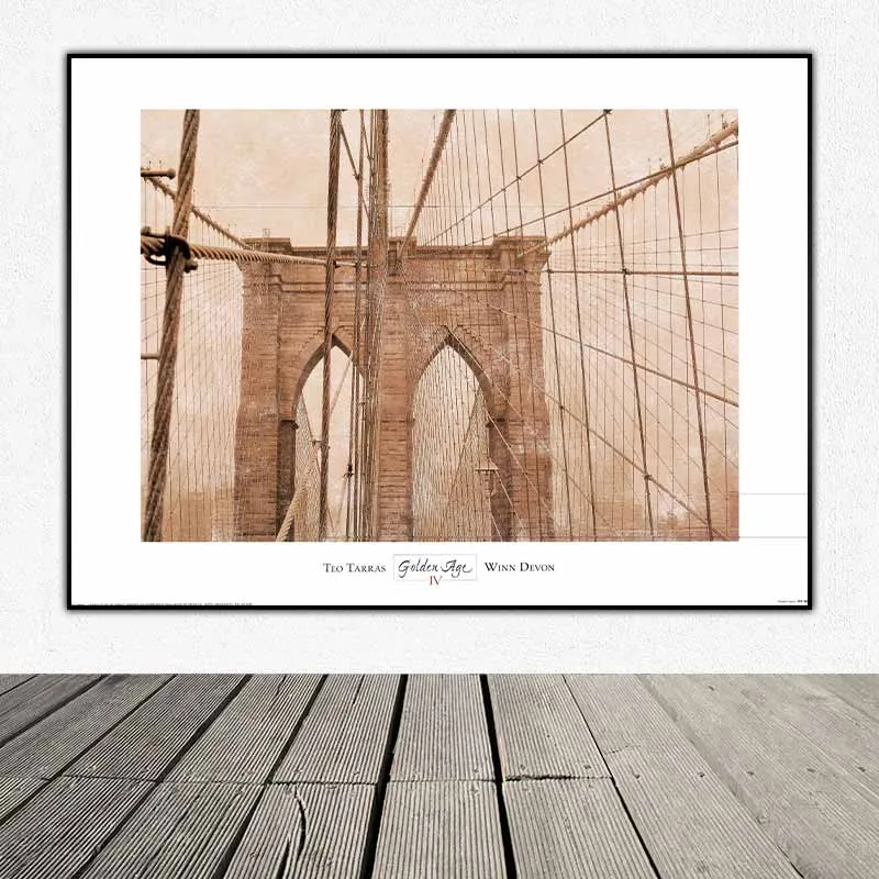 Tranh Thành phố New York, Cầu Brooklyn, Quận Manhattan, New York do nhiếp ảnh gia Teo Tarras chụp