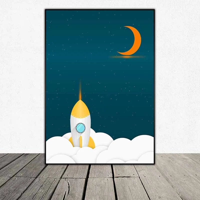 Tranh vũ trụ không gian treo phòng trẻ em