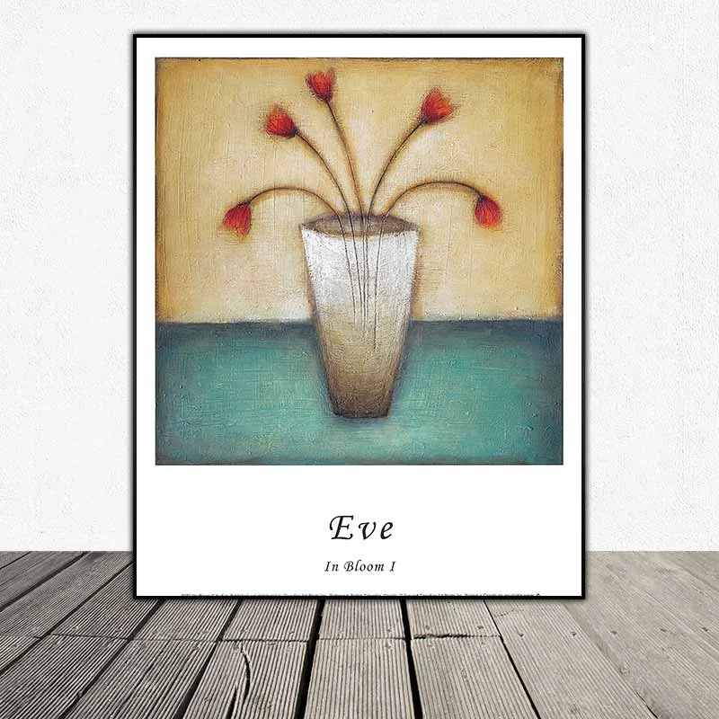 Tranh tĩnh vật bình hoa trừu tượng In Bloom I và In Bloom II của họa sĩ Eve