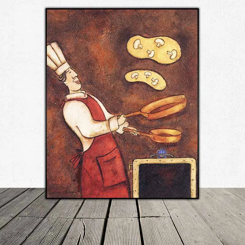 Tranh về các đầu bếp của họa sĩ Aline Gauthier