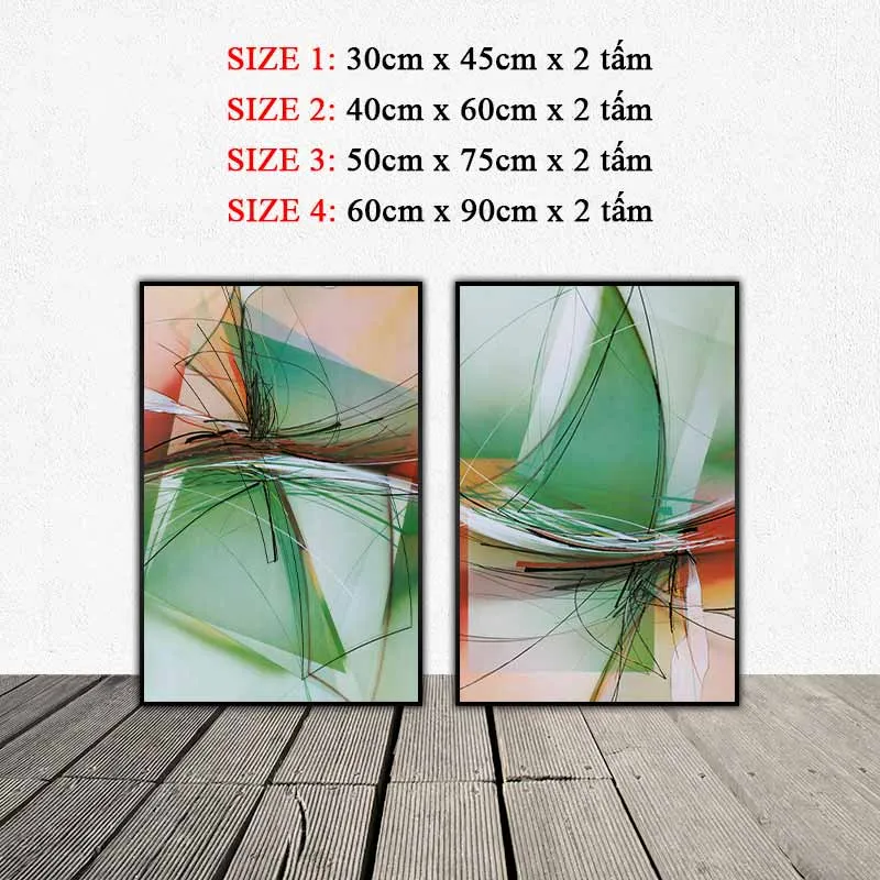 Tranh trừu tượng táo bạo với những đường nét trên nền xanh