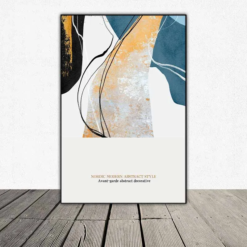 Tranh phong cách trừu tượng hiện đại Bắc Âu kết hợp chữ