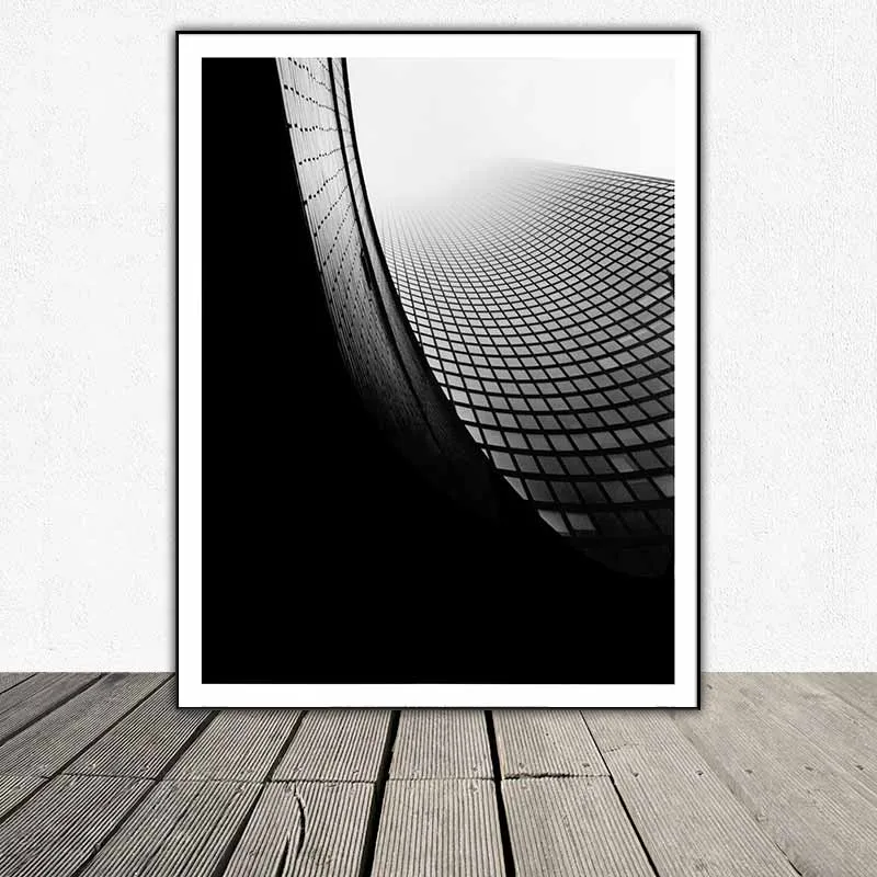 Tranh Scandinavian kiến trúc Tòa nhà cao tầng trong sương mù (Highrise in fog)